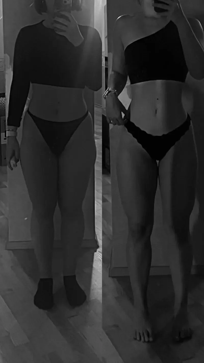 Club member before and after 75 days