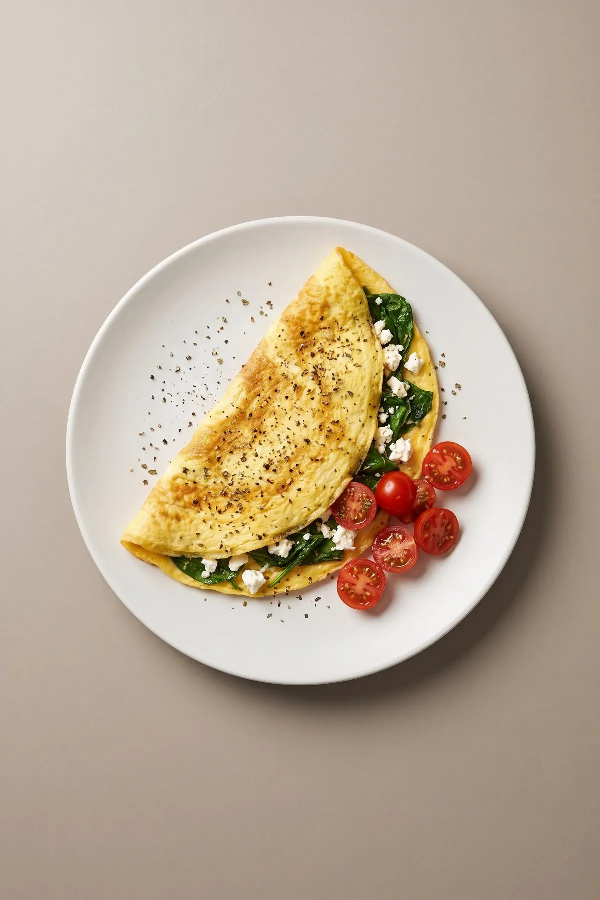 Feta and Spinach Omelet