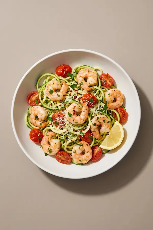 Garlic Shrimp with Zucchini Noodles