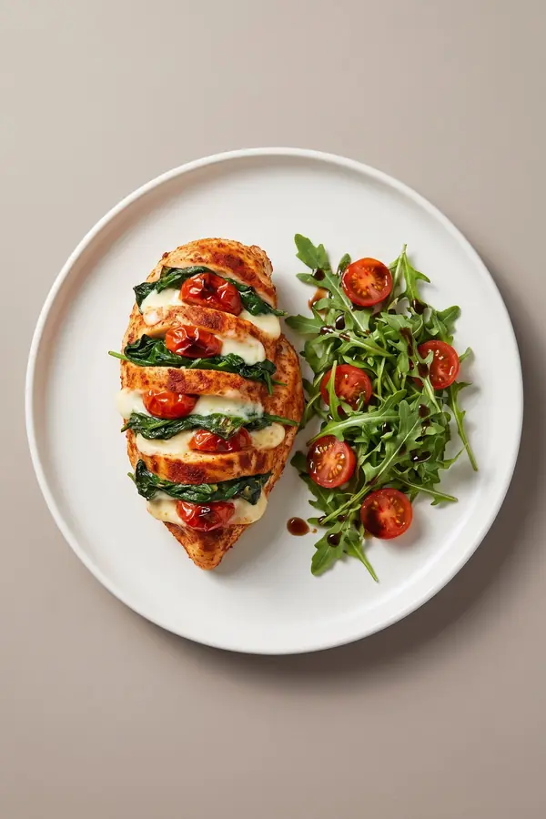 Hasselback Chicken with Spinach and Mozzarella