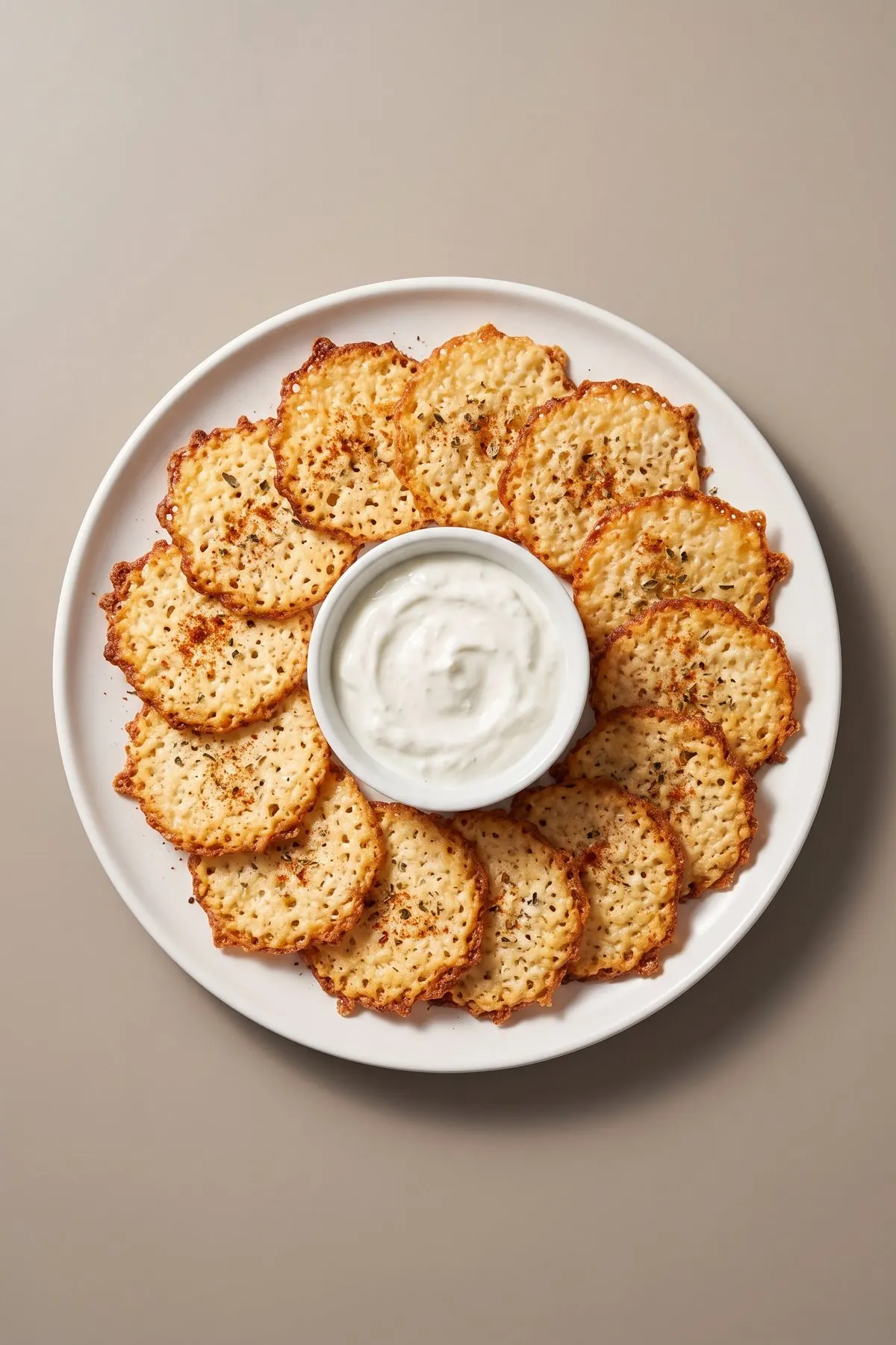 Crispy Cottage Cheese Chips