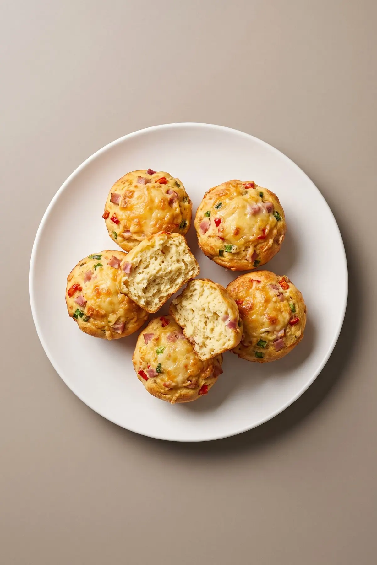 Ham and Cheese Cottage Cheese Muffins